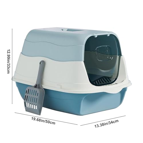 Caja de arena para gato grande con tapa y pala miniatura 2