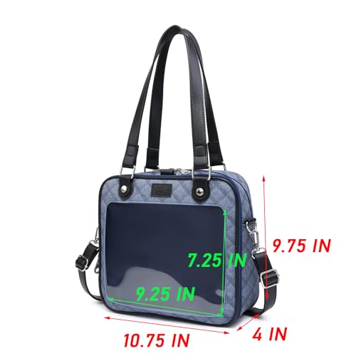 CHERRY SAUCE Imitation Denim PU Ita Bag Backpack Crossbody Bag Satchel Messenger Shoulder Bag for Pins Display2