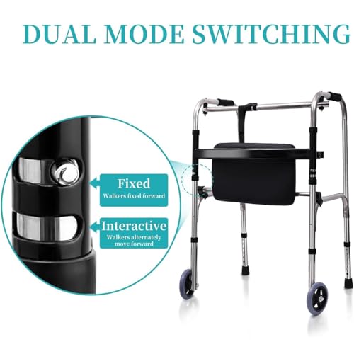 Déambulateur médical portable et pliable pour personnes âgées