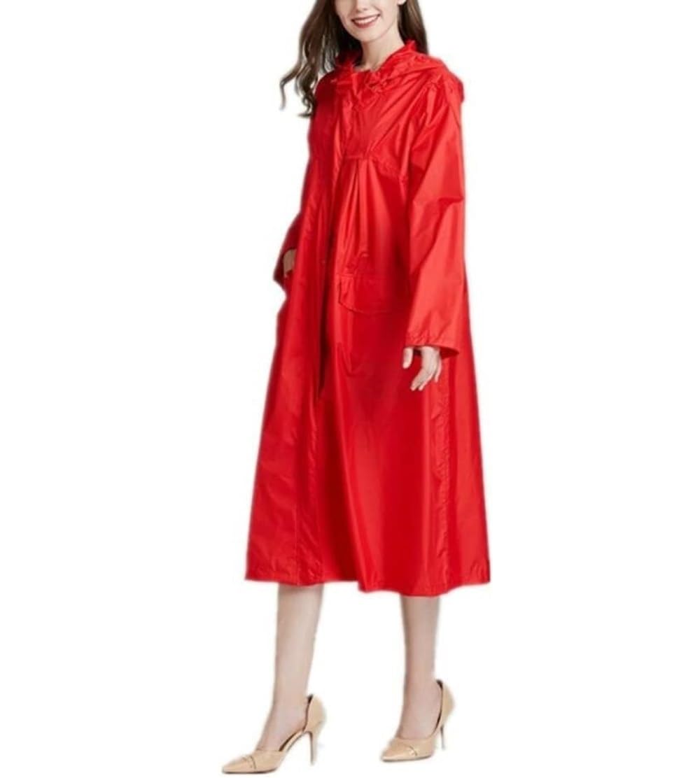 Capa de Lluvia Reutilizable Chubasquero Largo Para Mujer, Capucha Impermeable, Ponchos De Abrigo Para La Lluvia Para, Chaquetas A Prueba Viento Para Ropa de Agua para Exteriores