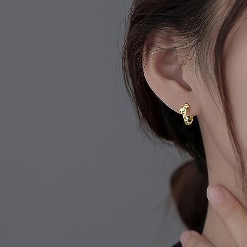 Reffeer Solid 925 Sterling Silver CZ Star Hoop Earrings for Women Teen Girls Star Huggie Hoop Earrings Hypoallergenic2