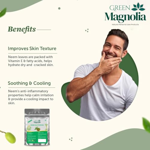 Image of Neem Leaf Powder for Face & Skin Natural & Chemical-Free Herbal Neem Powder Help in Tan Removal Clear-Looking Skin & Face Packs (50gm)