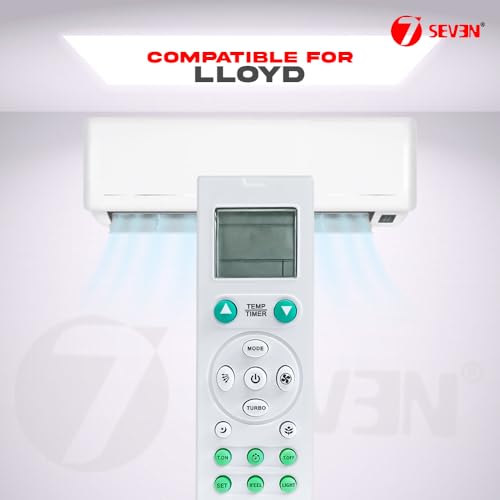 Image of 7SEVEN Compatible with Lloyd AC Remote Control Model 102B Suitable for 1 1.5 2 Ton Split and Window Air Conditioner - Match Each Key by Key Exactly with Existing AC Remote Function
