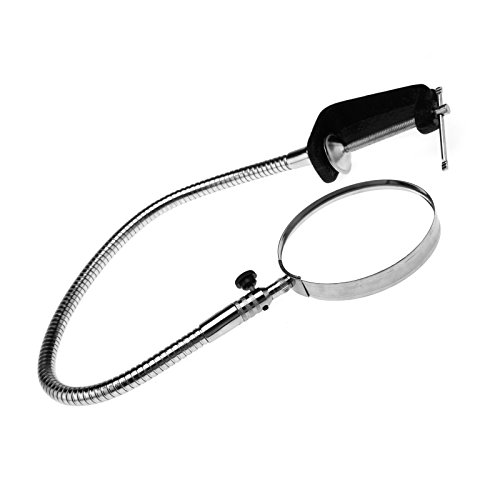 Create Idear - Lupa de Cristal para el Cuello, Flexible, Abrazadera de Escritorio