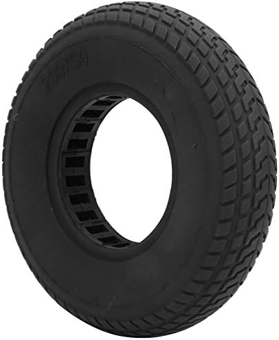 Scooter Solid Tire 200x50mm, Natural Rubber Hollow-Out Design with Enhanced Grip for Electric Scooters Replacement Parts‌ (Black)