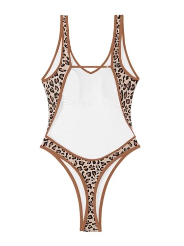 Image of Foxiny Sexy Backless Cheeky High Cut Leg Thong V Neck One Piece Swimsuit