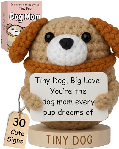 Dog Mom Gifts for Women - Crochet Dog Animal with 30 Signs