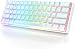 Produktbild HK Gaming GK61 mechanische 60 Prozent Tastatur | 61 programmierbare Tasten mit RGB Beleuchtung | Kompatibel mit Windows PC & Mac | QWERTY Layout | Hotswap Gateron Optical Yellow Switches | Weiß
