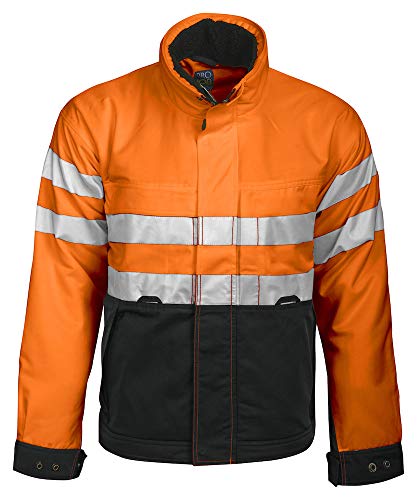 Parka haute visibilité grand froid homme taille 3XL orange noir