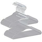 BLUEMAN Toddler Hangers Velvet 24 Pack Non-Slip Children's Hangers, Soft and Durable Baby Clothes Hangers for Organizing Wardrobes (Gray)