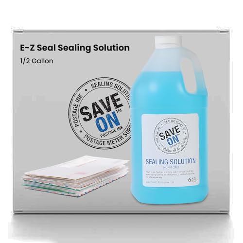 Save On Postage Ink Compatible Pitney Bowes ½ Gallon Bottle E-Z Seal Sealing Solution - Sealing Solution for DM Series Mailing System, Postage Meter Sealing Solution