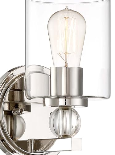 Image of Minka Lavery 3071-613 Studio 5 Vanity Bath Light, 1-Light, 60 Total Watts, 6-in H x 9.63-in W, Polished Nickel