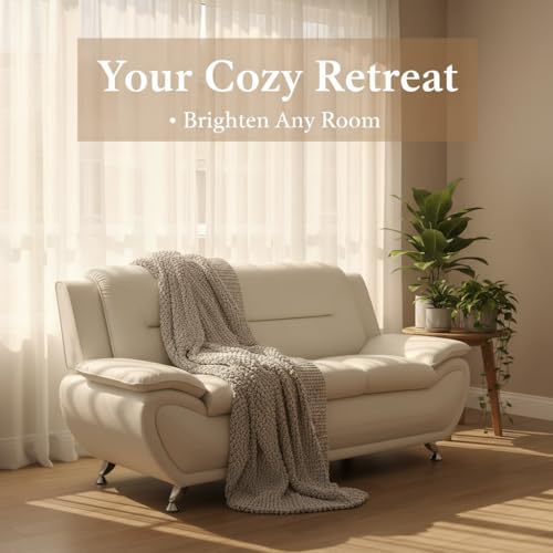Image of Sofa and Loveseat Set, Leather Living Room Set with Metal Legs, 3 Piece Living Room Furniture, Modern 3-Seater Sofa + 2-Seater Loveseat + Accent Chair Sets, for Home Office, White