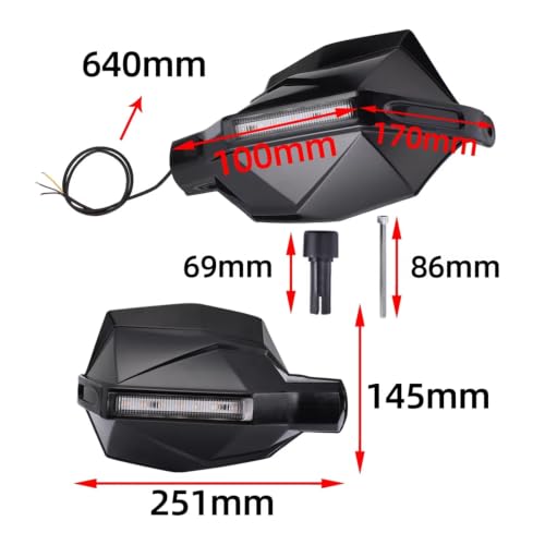 Protège-mains de moto Suzuki 650 finition premium avec signalisation - 2