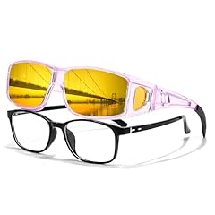 A09 Clear Purple Frame/ Yellow Lenses Night-vision Glasses