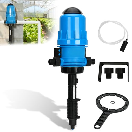 Fertilizer Injector for Drip Irrigation, 0.4%-4% Adjustable Dosing Pump, 3/4'' Npt Water Powered