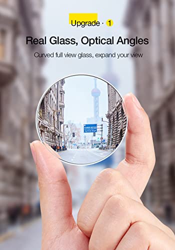 2 Pcs Newest Upgrade Blind Spot Mirror, 2" Round Hd Glass Frameless Convex Rear View Mirrors #TOP6
