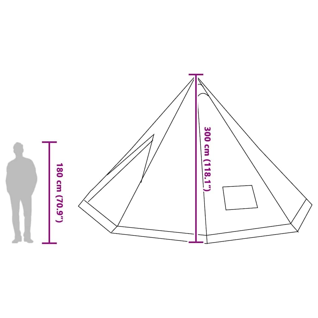 vidaXL Namiot Tipi z dachem z przechowywaniem tafta campingowy rodzinny Trwały