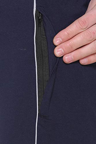 Image of GODFREY Gym Cotton Track Pants for Man with Zip Pocket - Regular fit Sports Lower for Man