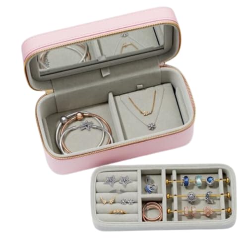 Pandora Boîte à Bijoux Originale pour Femme et Fille, boîte à Bijoux de Voyage, Couleur Rose – vue 4