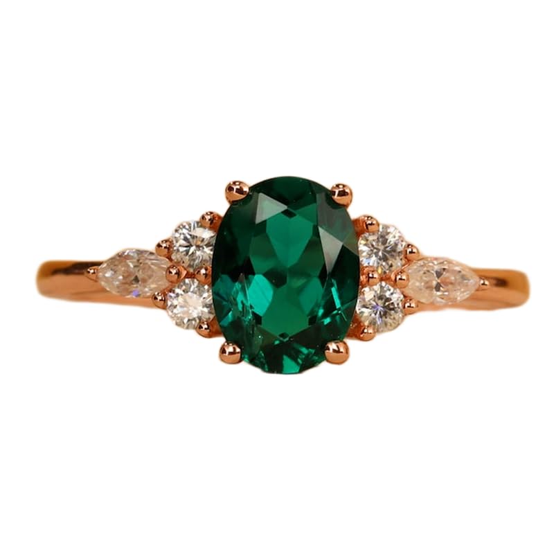 Bague émeraude naturelle argent 925 finis les bijoux ternes qui s'usent