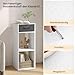 WOLTU Bücherregal mit 3 Ebenen, Standregal mit 1 Stoffschublade 2 Würfeln, offenes Regal, Aufbewahrungsregal klein, für Wohnzimmer Schlafzimmer Kinderzimmer, 32,4x80x30 cm, weiß, SK055ws