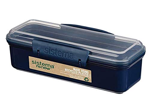 System Renew lunchbox met 2 vakken, polypropyleen, blauw, 0,41 l