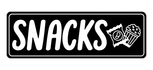 Signs ByLITA Standard Snacks Sign (Black) - Small