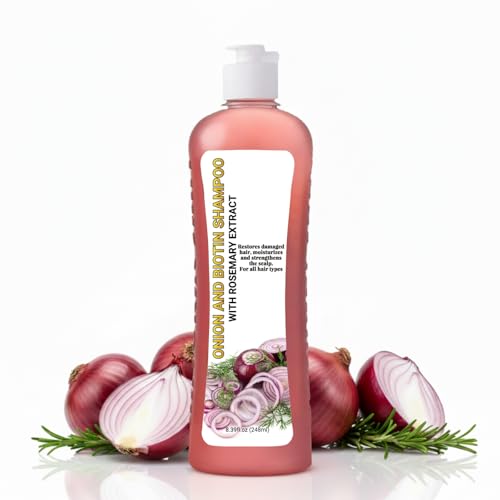 Onion & Biotin Hair Growth Shampoo &mdash; 248 ml Concentrated &bull; Sulfate-Free &bull; Rosemary + Citric Acid &bull; Strengthens, Hydrates & Reduces Breakage