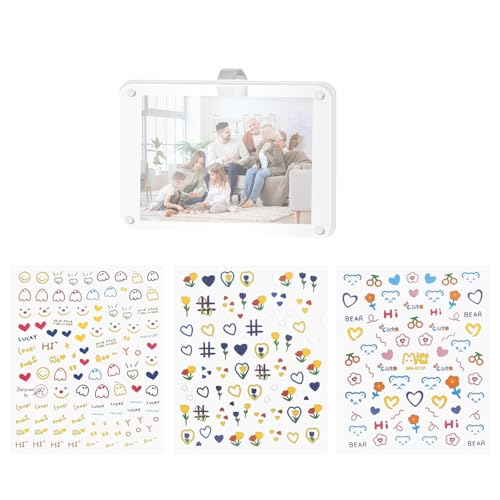 Godneei Set di 2 cornici magnetiche in acrilico, 6 × 9 × 0,6 cm, per parasole auto, riflettore e superfici metalliche, stile neutro