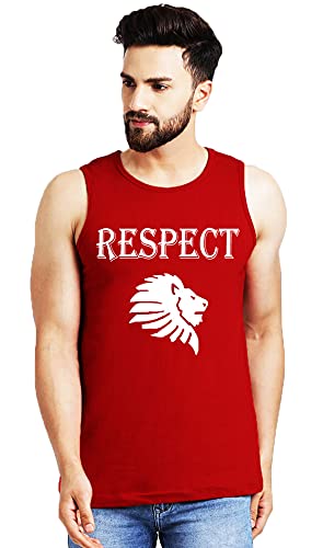 Image of LEOTUDE Regular Fit Cotton Blend Sleeveless T-Shirt for Men