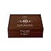 Produktbild AMAVEL Whiskysteine in Edler Holzbox mit Gravur zum 40. Geburtstag, Happy Birthday, Dunkles Holz, 9 geschmacksneutrale Kühlsteine für Whiskey