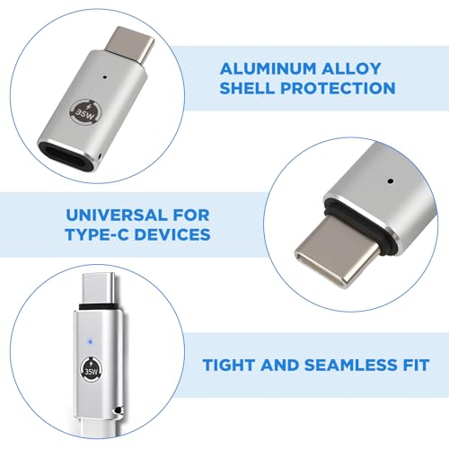 kwinfei 2PCS High Speed USB C to 8 Pin Adapter,Durable Charging Adapter for 35W Fast Charging and Data Transfer, Compact Phone to USB C Adapter Compatible with Smartphones, Tablets and More - Image 2