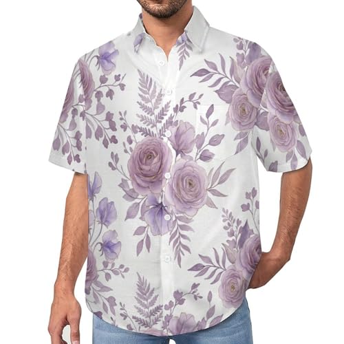 Chemise imprimé illustration de fleurs plantes aquarelle 3D été