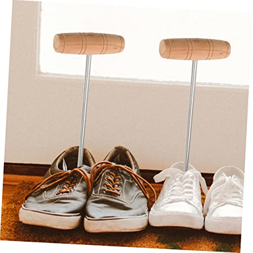 Crochets lève-chaussures en acier inoxydable et bois YARNOW