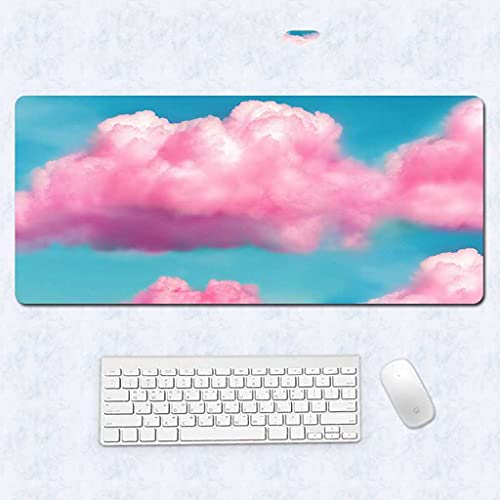 Tapis de souris gamer rose grand format pour un bureau esthétique et ordonné