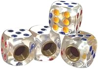 Vista 1 de 4 piezas Tapones para válvula de neumático de coche, universales para ruedas de vehículos, forma de dados, cubiertas universales para válvulas