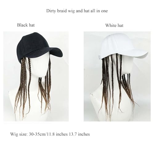 Gorra de béisbol con trenza y peluca miniatura 5