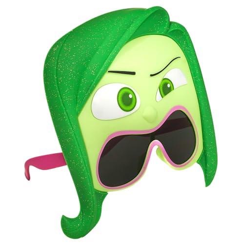 Sun-Staches Inside Out Official Disgust Sunglasses | Disney Pixar Costume Accessory | UV400 | One Size Fits Most