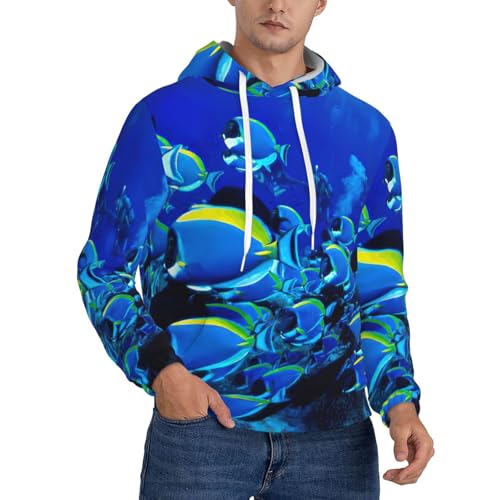 Sweat à capuche poisson bleu homme pour ne plus jamais avoir froid en hiver