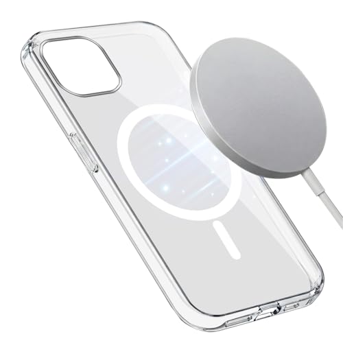 Image of Jkobi Lifetime Anti-Yellow MagSafe Compatible Clear Back Case Cover for Apple iPhone 14 (Sleek Hard Crystal | Camera Protection and Shockproof)