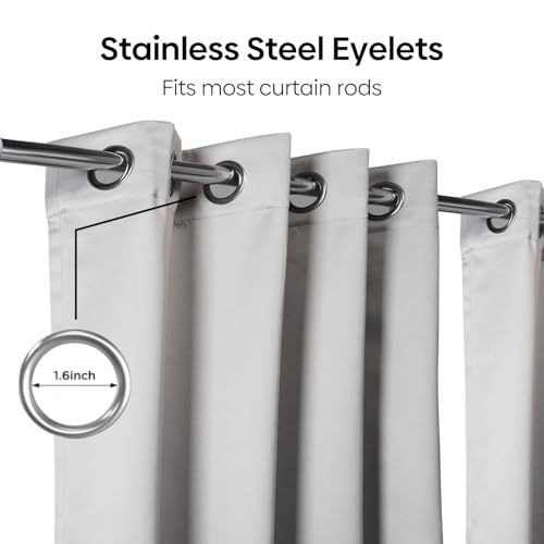 Image of haus & kinder Blackout Window Curtains 5 Feet Long Pack of 2 Window Curtains, 5 Feet Curtains for Window, 80% Room Darkening (Ash, 114x152 CM)