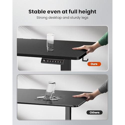 Image of ARTIKEL Artidesk Lite Electric Height Adjustable Table for Office & Home | Sit Stand Gaming Desk|80Kg Wt Lift | Cup Holder Headphone Hook Cable Management|120X60Cm | Carbon Black