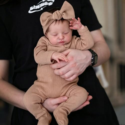 Muñeca Reborn Bebé de 19 Pulgadas Cuerpo de Tela y Vinilo miniatura 1