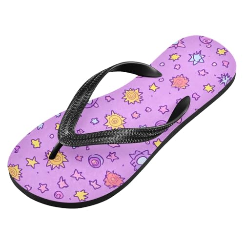 Women Beach Summer Casual Flip Flop Space Planet GalaxyQuick Dry Sandals Slipper for Men 214B8304