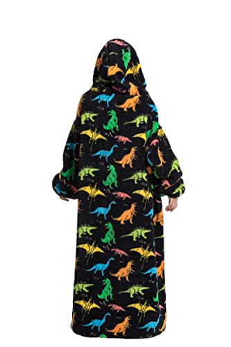 Pterygoid Extra Long Oversized Blanket Hoodie,Wearable Hooded Blanket Adult for Women and Men,Hoodie Blanket with Pocket,Fluffy Throw Sweatshirt - Image 4