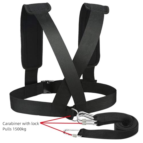 Sled Harness Vest Waist Belt Strength & Power Training Belt Weight Training Resistance Belt Workout Harness Speed Trainer Weighted Resistance Band Rope Kit Sprinting Resistance Speed Band Adjustable - Image 6