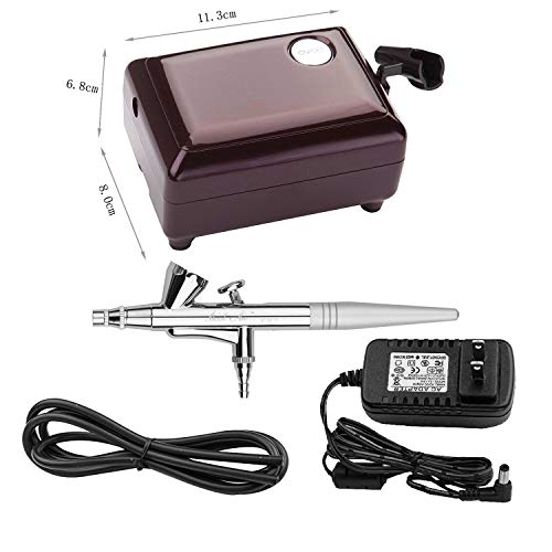 Airbrush Makeup Kit, Cosmetic Air Brush Gun With Compressor For Face Body Painting, Nail, Cake Decorating, Hobby, Model #TOP7