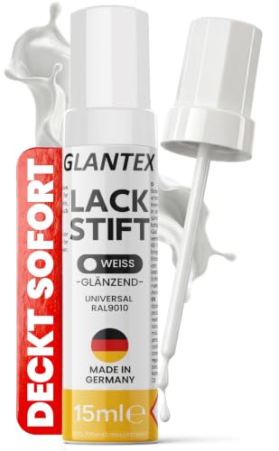 Lackstift Weiß Glänzend RAL 9010 15ml für Heizkörper, Lackstift für Auto – Ansicht 1