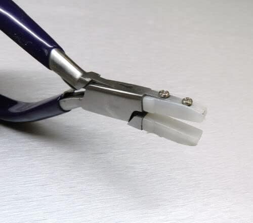 Flat Nose Pliers Nylon Jaws 5-3/4" Jewelry Bead Wire Working Forming Wrapping for Jewelry Making Wire Forming Wrapping and Bead Work and More By JTS